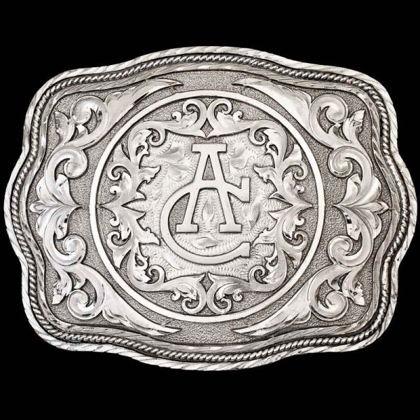 "If you're looking for a Classic, Silver Belt Buckle- the Irontown is the choice for you. The simple, yet elegant elements of this buckle create an absolutely stunning overall design. Crafted on a German Silver base with a matted finish. This Buckle 